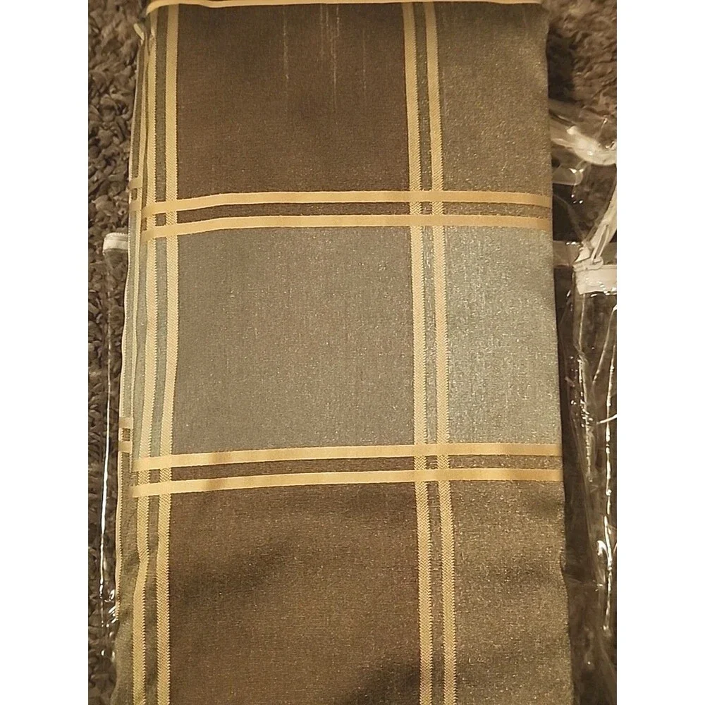 Plaza Plaid Lined Rod Pocket 2 Panels with Back Tab (One Pair) 55